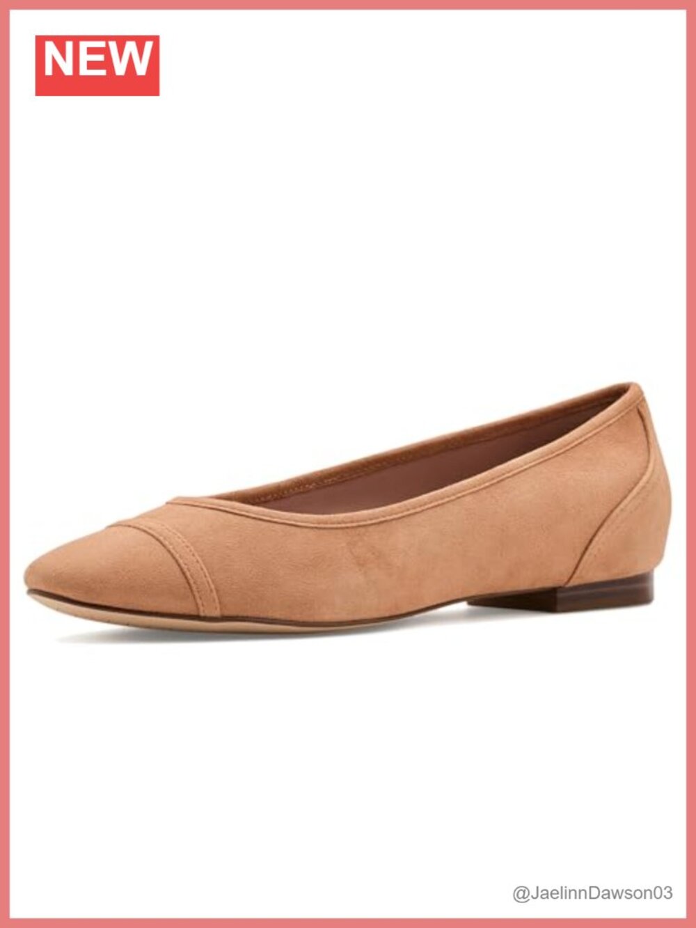 Women's Demi Wedge Ballet Flats Leather Cushioned Business Casual